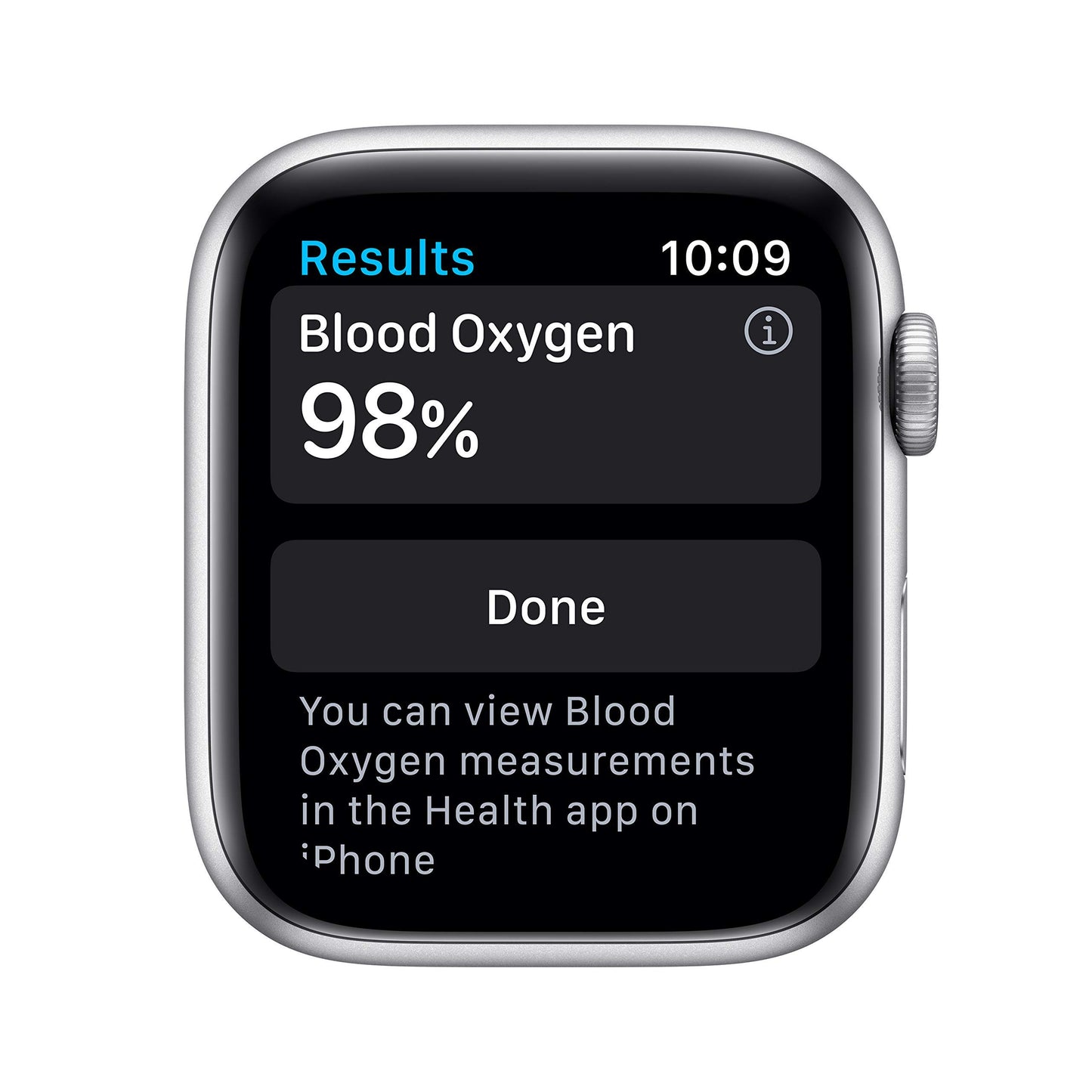 Apple Watch Series 6 (GPS, 44mm) - Silver Aluminum Case with White Sport Band (Renewed)