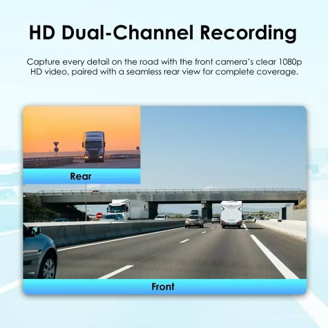 Rexing DT2 Dual Channel 1080p Front and Rear Dash Cam